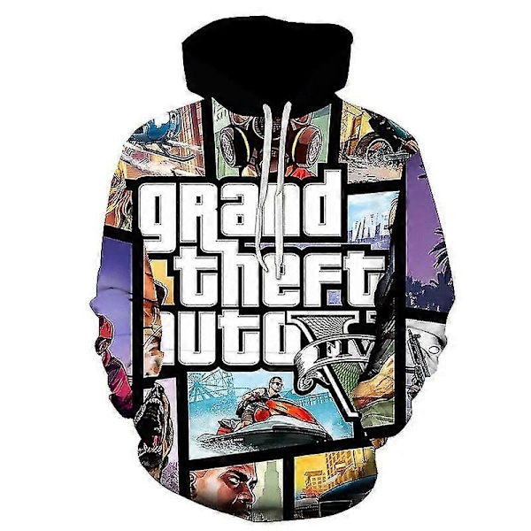 Syksyn 3D Grand Theft Auto -sarjan painettu collegepaita, rento muoti, naisten Y2k-hupparitopit DHZ8K2312153 160