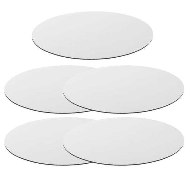 5 stk. Hjemme Sublimering Musemåtte Blank Kontor Skrivebord Musemåtte Sublimering Gaming Musemåtte White 20.00X20.00X0.20CM
