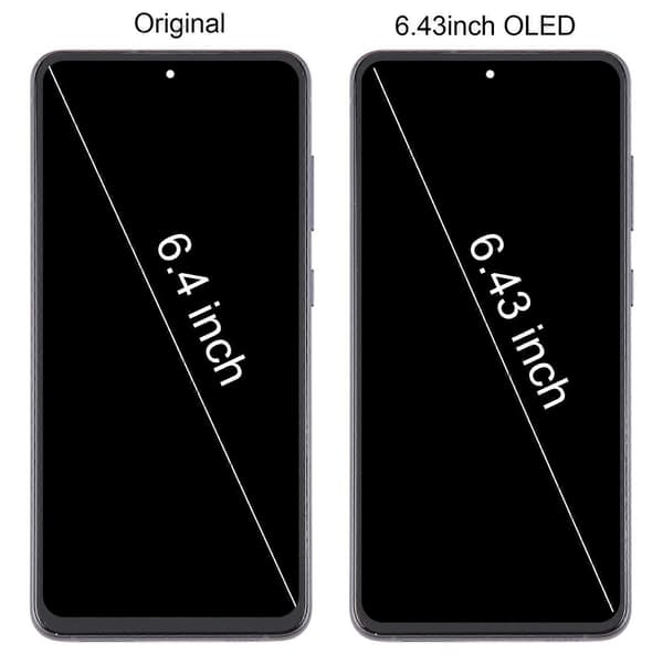 Til Samsung Galaxy S21 FE 5G SM-G990B 6,43 tommer EU-version OLED LCD-skærm Digitizer Fuld samling med ramme (sort) Black