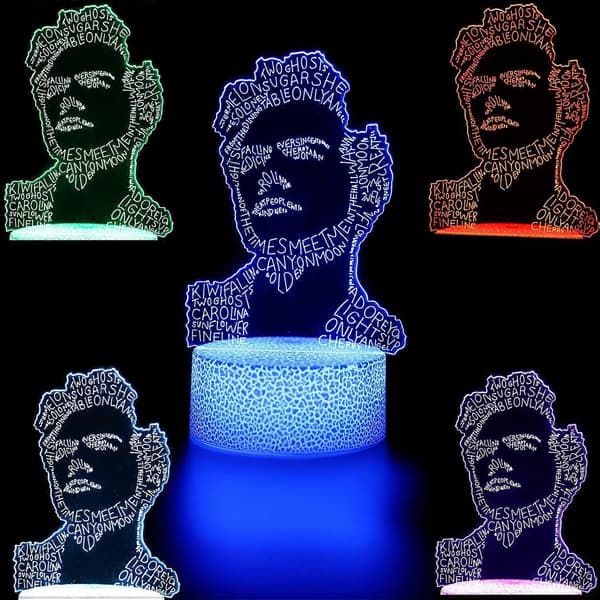 3D Harry & Styles nattlys illusjon LED-lampe med fjernkontroll