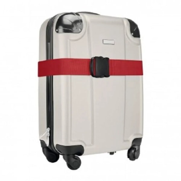 2 Pakk Bagagerem med 2x Metal Bagage Etiket Sæt Rød Justerbar Bagagerem Bagagerem Kuffertrem Bagagerem Kuffert SQBB