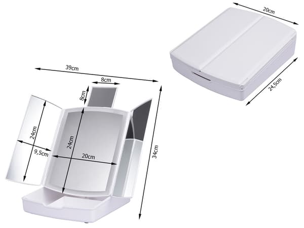 [KK] 【jia】4-in-1 Makeup Mirror LED - Mirror Compatible with Makeup - Dressing Table 1170