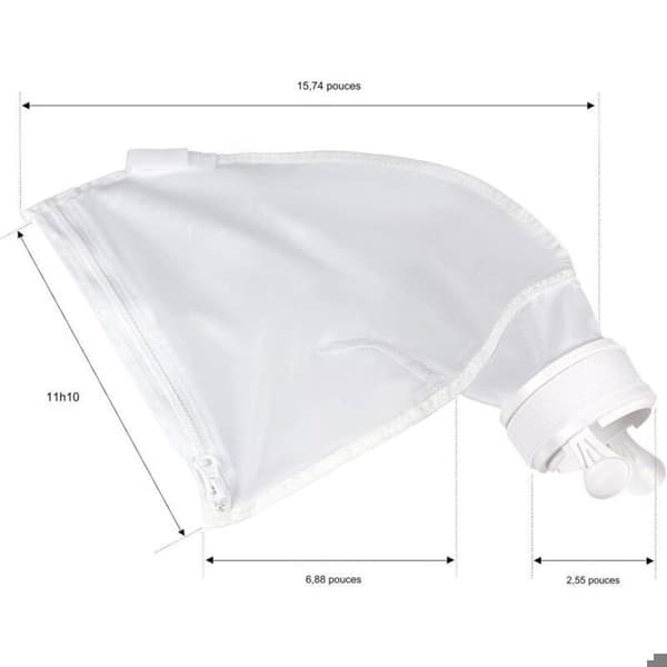 Largeight markpåsar - Passar Polaris 280 480 - 2-pack - Förstärkt nylon - Dragkedja