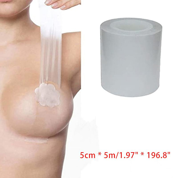 Transparent Bröstlyft Push Up Tejp Osynlig Boobtape Nippelskydd Axelbandslös Clear 1PC