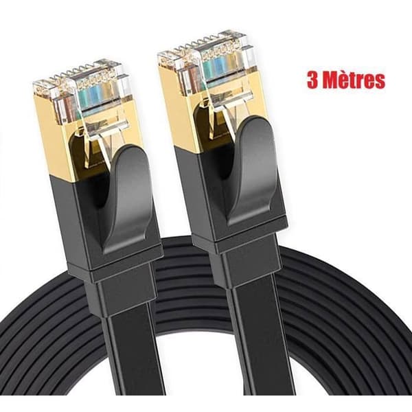 Cat 8 Ethernetkabel - OTBACT - 3 meter - 40 Gbit/s - 2000 MHz - SFTP 100 % koppar
