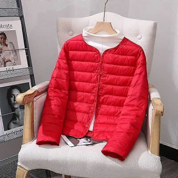 Höst Vinter Dam Kort Dun Bomullsjacka Dam Parkas Tunn Lätt Foder Varm Kappa Kvinnlig Casual Ytterkläder Dam Toppar black M