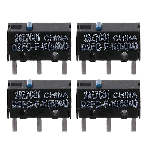 4st Nya D2fc-f-k Mus Mikro Switch 50 miljoner Klick Livslängd Microswitch 3pins