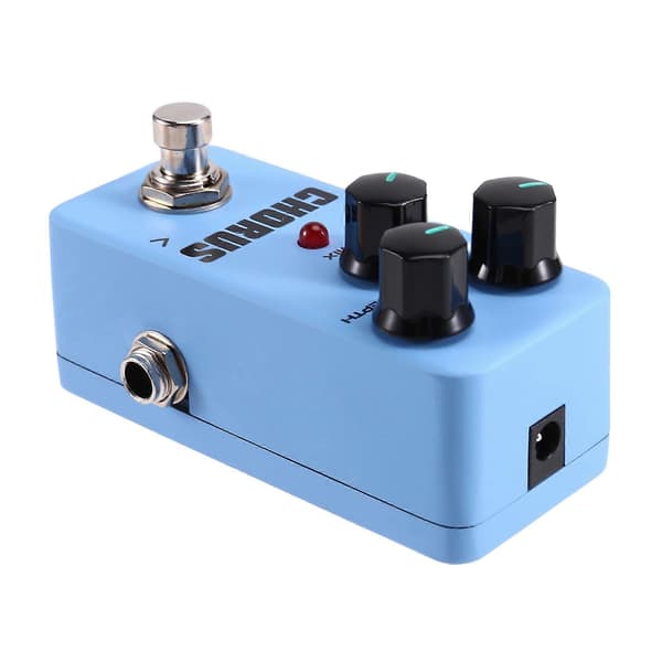 CHORUS Elgitarr Effektpedal FCH-2 Bärbar True Bypass Gitarr Effektor 3 Kontrollrattar Mini Gitarr Effektor Blue