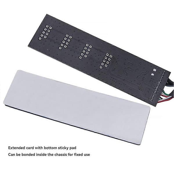 USB2.0 Header Splitter 9 Pin 1 til 4 Forlænger Hub Splitter med IDE Interface Kabel til PC Bundkort Adapter Black Ide