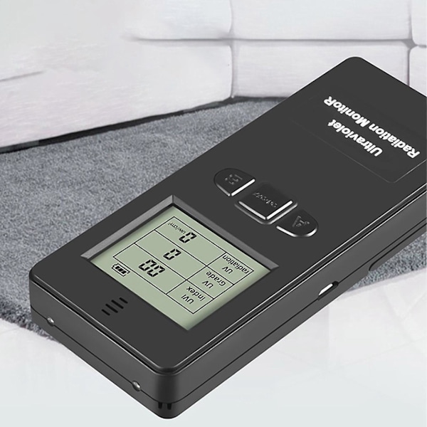 Digital UV-strålingsdetektor UV UVI-måler Dosimeter Tester med temperaturvisning for H