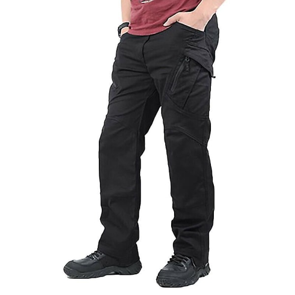 Men Work Cargo Long Pants With Pockets Loose Trousers H