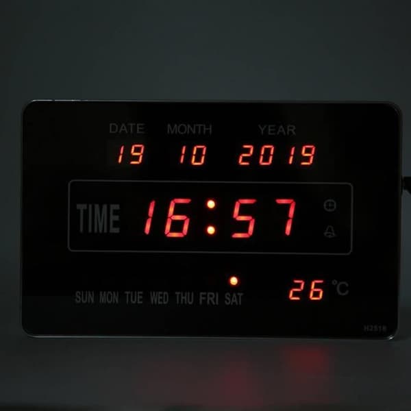 Fydun Digital Kalenderur Elektronisk Kalender Tid Temperatur Display