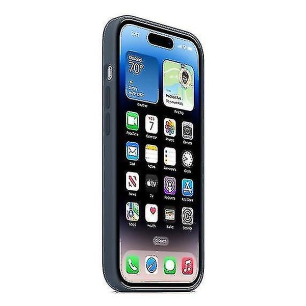 Silikonfodral till phone case som passar till Iphone 14pro Storm Blue