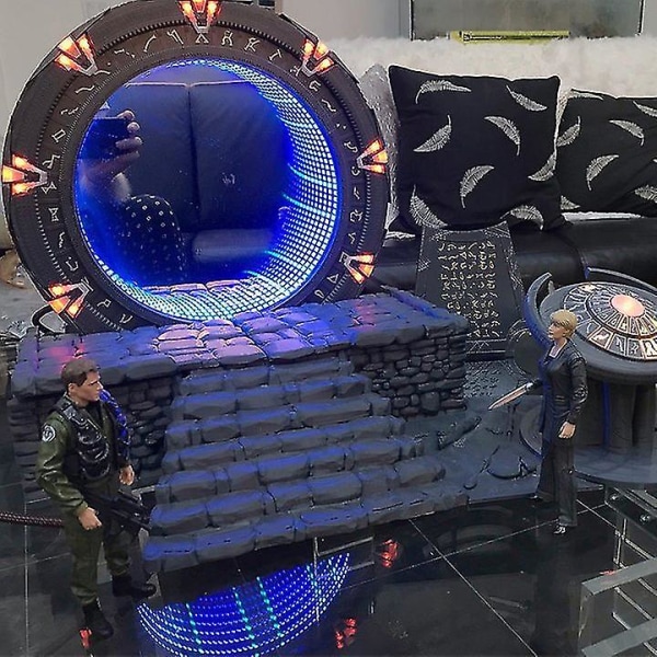 Star-gate Light Mirror Cosplay Prop Replika Fantastisk Atlantis Universum Samlarpresent Gaming Skulptur Modell Leksaksrekvisita