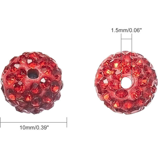100 st 10 mm Strass Clay Pärlor Clay Pave Disco Ball Strass Clay Pärlor Kristall Diamant Pärlor För Armband Halsband Örhänge Smycken Tillverkning Chris
