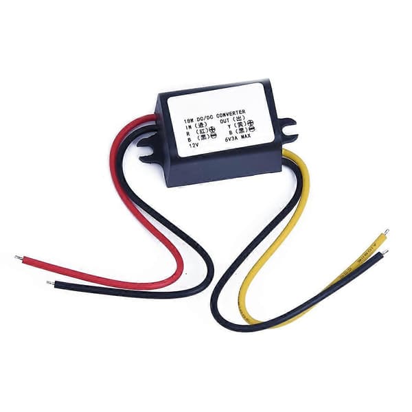 12V til 6V DC-DC-omformer trinnmodul strømforsyningsspenningsregulator black