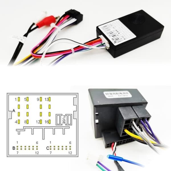 Android-kabeladapter for Opel Astra Corsa Antara Zafira, Quadlock ledningsnett, dekoder