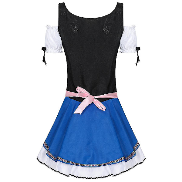 Naisten Oktoberfest-asu saksalainen baijerilainen oluttyttö Cosplay-paraati Taverna Hieno seksikäs yhtenäinen mekko Dress XL