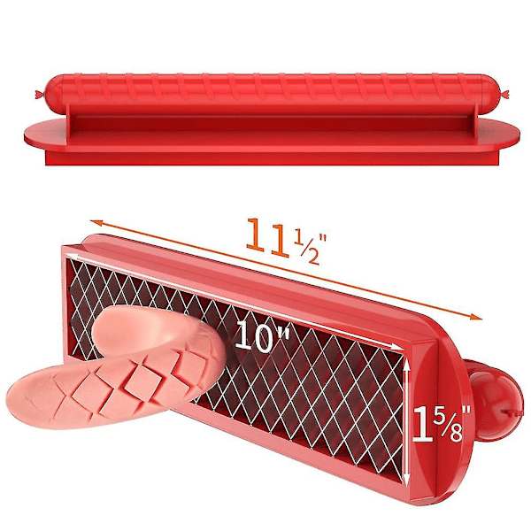 Pølse-skjærer, Pølse-skjærer for grilling & kjøkken, Bruk pølse-rullmaskin for å lage dem