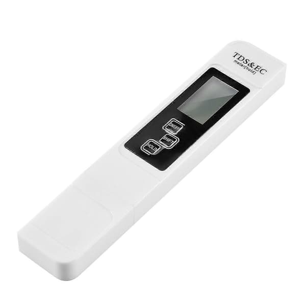 TDS EC Meter Digital Vandkvalitetstester 0-9999 PPM Måling White