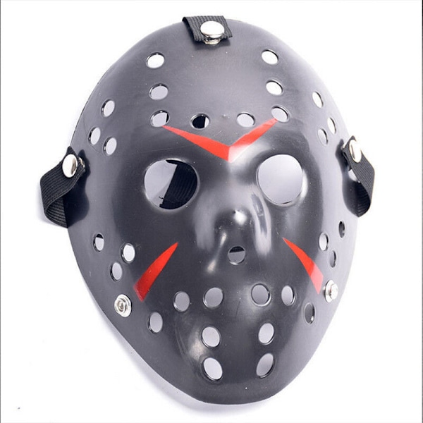 Halloween-festmaske med Jason Voorhees malt hockeymaske White