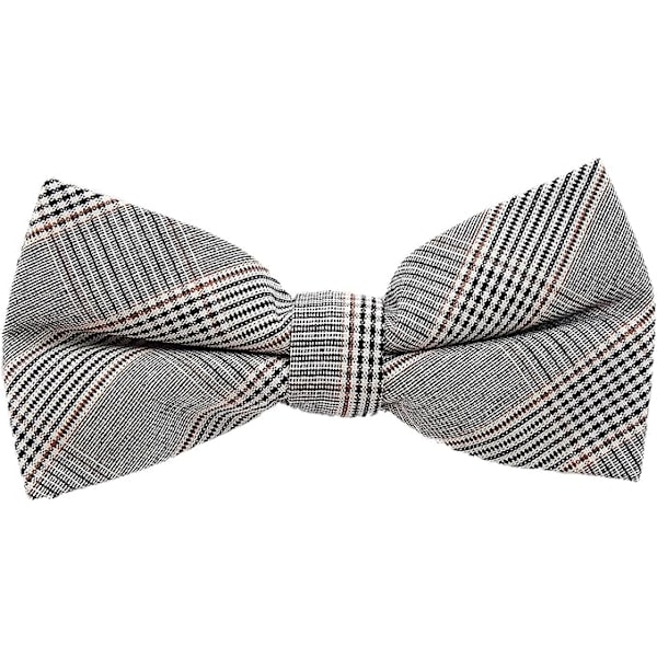 Miesten puuvillainen solmio 12 x 6 cm Tweed-look, säädettävissä ja käyttövalmis color 1