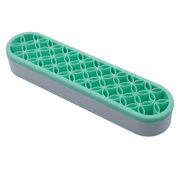 Skrivebordsorganisatorer Silikon Makeup Penselholder Kosmetik Opbevaring Green