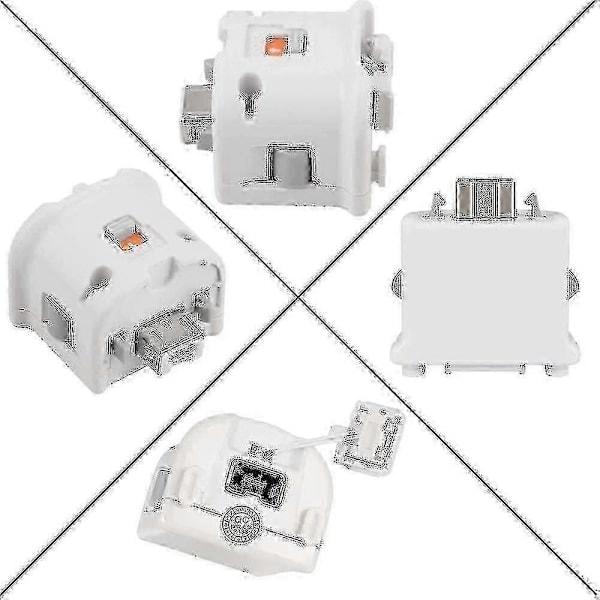 [KK] 【jia】2 Motion Plus Adapter Sensor til Wii Remote, Motion Plus Adapter Accelerator Erstatning til Wii Motion Plus Adapter Hvid