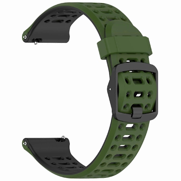 Til Coros Pace 2/ Apex 2/ Apex 42mm Silikone Urrem Dual Farve 20mm Urrem Army Green Black