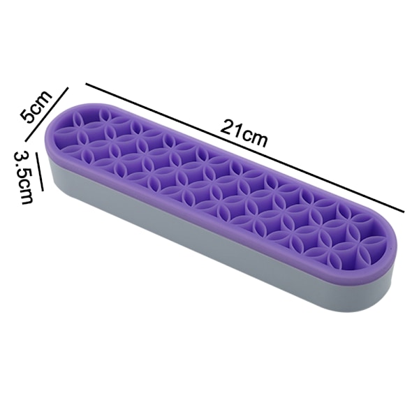 Työpöydän järjestäjät silikoninen meikkisiveltimen pidike kosmetiikan säilytys Purple