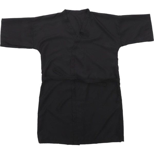 Salong Client Klänning Robes Cape Frisör Salong Hårklippning Smock för kunder Kimono Style (svart)