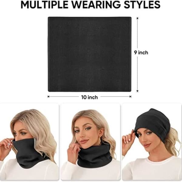 Tørklæde - Unisex - 3 Styk - 100% Mikrofiber - Multifunktionelt - Farver: Sort, Grå, Hvid