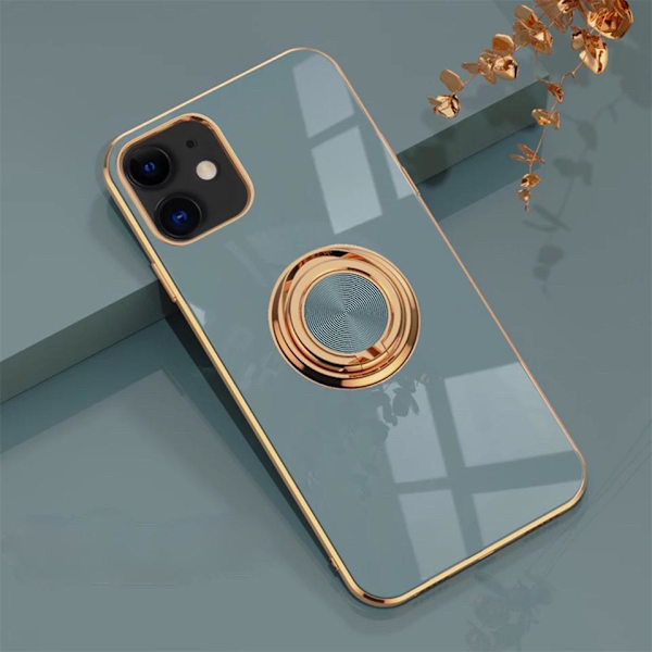 [KK]Luxury Stylish Case 'iPhone 13 Pro' with Ring Stand Function Gold White White White