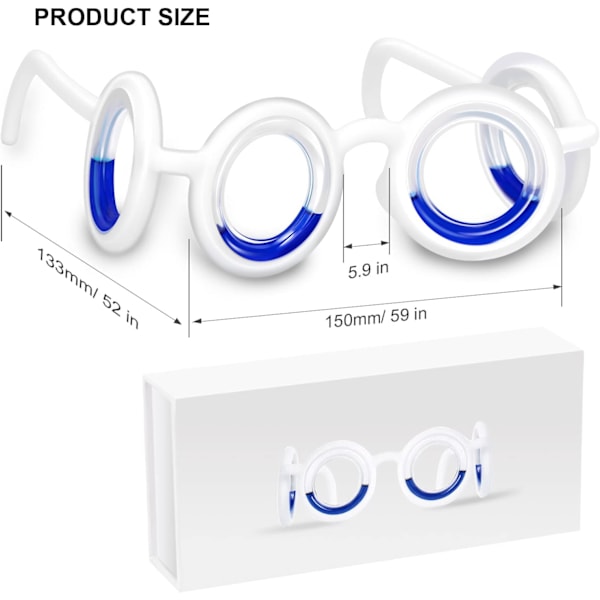 Anti-Køresyge Smart Briller Bærbare Forhøjet (Hvid)