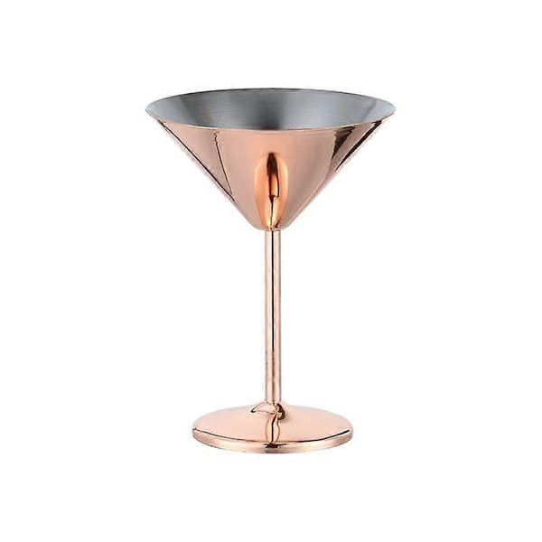 Rosaguld Vinglas Sæt i Rustfrit Stål, 4-Dels Brudsikre Cocktailglas til Jubilæer