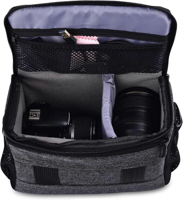 Vanntett DSLR-kameraveske for Olympus EPL9 EPL8 EPL7 EPL6, OMD EM1 EM5 EM10 Mark III II, PENF, mørkegrå