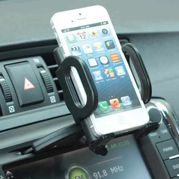 Universal roterende bil CD-slot holder, prompt holder til iPhone, mobiltelefon
