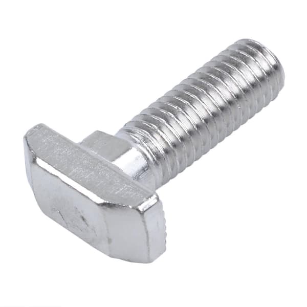 M8 Gjenge T-spor Drop-In Stud Glideskrue Bolt Sølvfarget 5 stk