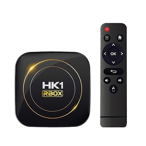 HK1 RBOX-H8S 4K Ultra HD Android 12.0 Smart TV-boks med fjernkontroll, Allwinner H618 Quad-Core, 4GB+32GB