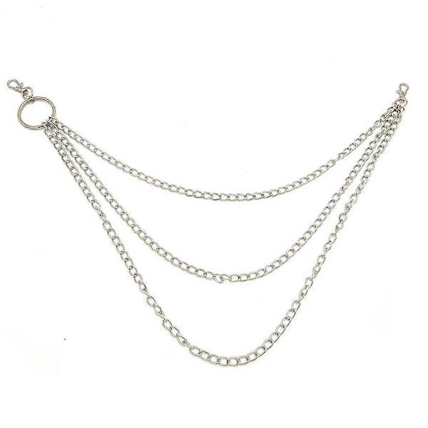 Asusteet Miesten Lompakkoketju Miesten Punk Rock Avaimenperä Farkkukettinki Lompakkoketju Farkut Silver 50X3.5cm
