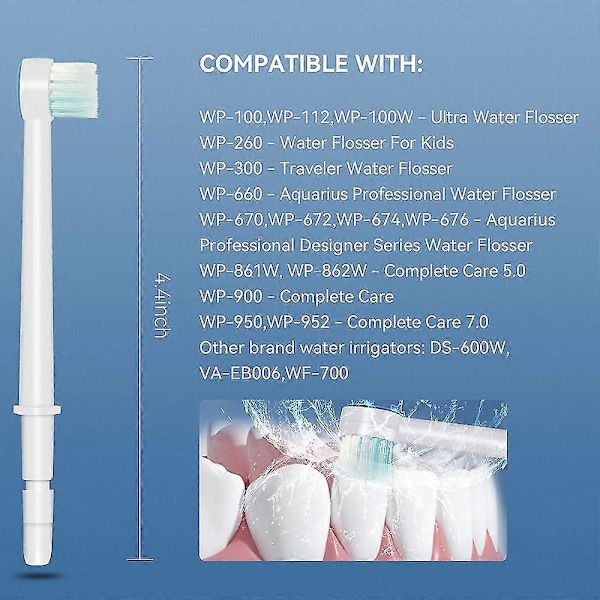 Erstatningstips for Waterpik Water Flosser Classic Jet Tips for Waterpik' reservedeler og andre orale irrigatorer sett A