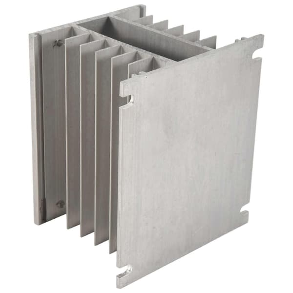 3-faset køleplade 80x110x100mm til SSR Solid State Relæ Aluminium Køleplade Silver