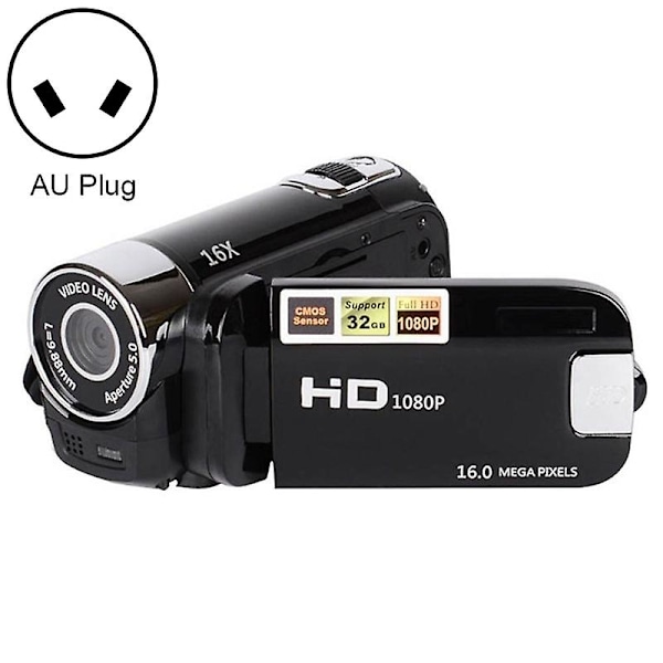 16X Digitaalinen Zoom HD 16 Miljoonan Pikselin Koti- ja Matka-DV-kamera Black