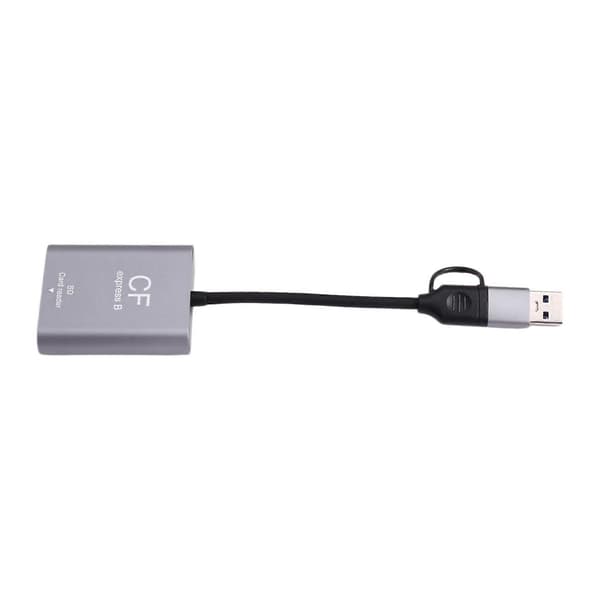 CFexpress Type B -kortinlukija USB3.2 Gen2 10Gbps 2-in-1 USB C & USB A CFe -kortinlukija SD-paikalla CFexpress Type B:lle