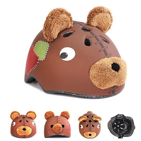 Pojkar Flickor Säkerhetshjälm Barn Multi-Sport Hjälmar för Skateboard Cykling Skate Scooter Rullskridskor Ny bear S
