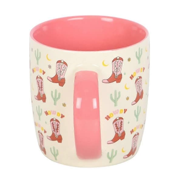 Howdy Cowboy-saapasmuki White/Pink One Size