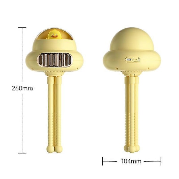 Äänetön lonkero-lapavapaa tuuletin Yellow