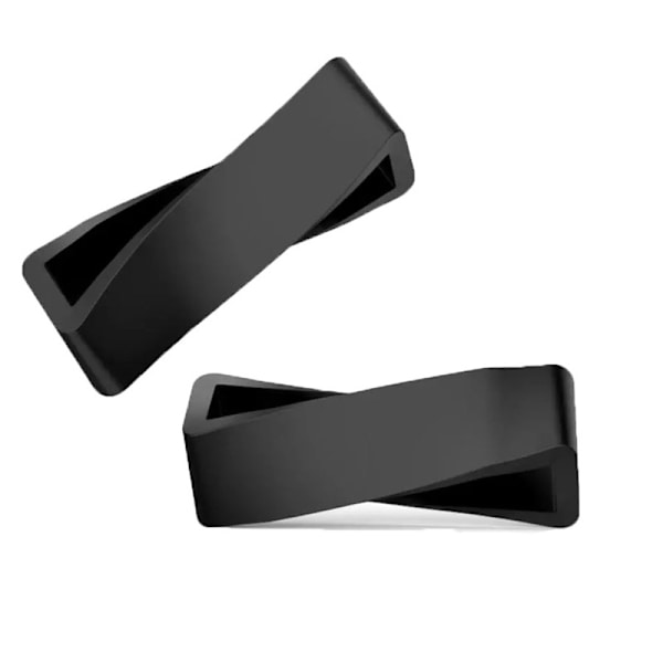 10 kpl Silikoninen Vaihtoturvasormukset Rannekkeelle Musta Black 26mm