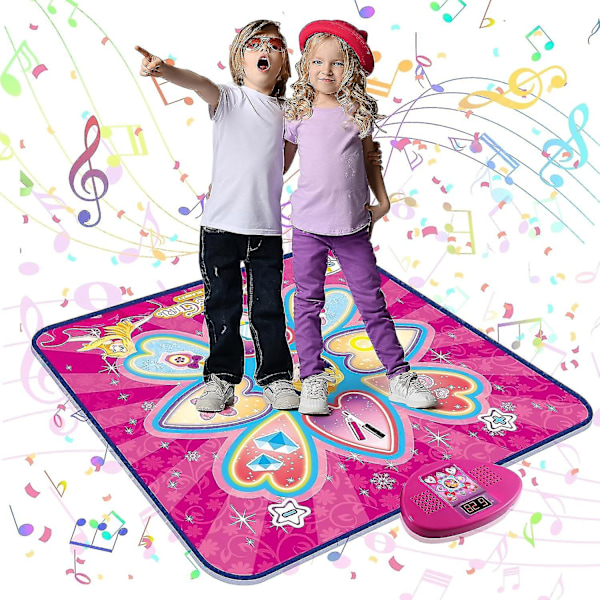 Dansmatta Leksaker För Barn, 7 Spellägen Prinsessa Elektronisk Dansplatta Med LED-lampor, Musik Dans Spel Leksak Jul Födelsedagspresenter För Flickor Ålder 3 4 5