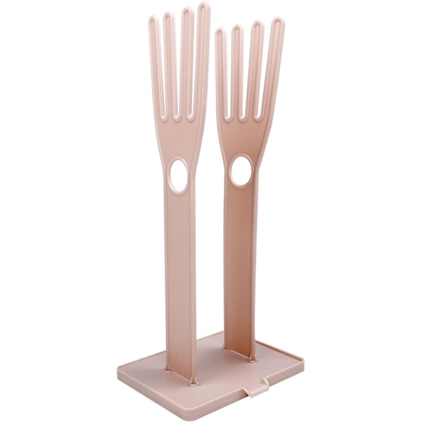 Hanskeholder Mitt Tørker Gjenbrukbar Pose Oppvaskklut Tørkestativ Plast Vask Holder Vask Henger Stativ (Rosa) Pink
